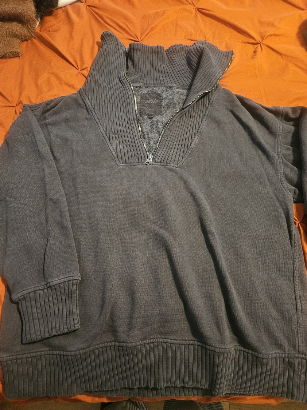 aerie Women's Charcoal Half-Zip Pullover